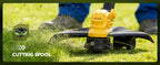 Brushless Electric Weed Wacker String Trimmer, 20V Cordless Weed Eater and Edger, 15" Cutting Width with 2 * 5.0Ah Battery Powered Brush Cutter, 4 in 1 Lawn Mower, Eco Friendly Grass Cutter