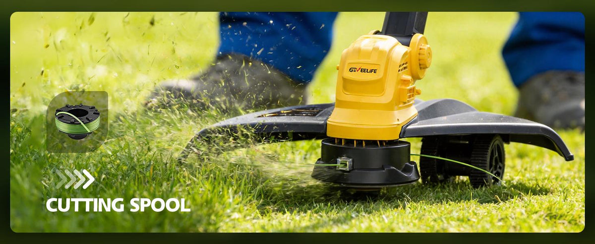 Brushless Electric Weed Wacker String Trimmer, 20V Cordless Weed Eater and Edger, 15" Cutting Width with 2 * 5.0Ah Battery Powered Brush Cutter, 4 in 1 Lawn Mower, Eco Friendly Grass Cutter
