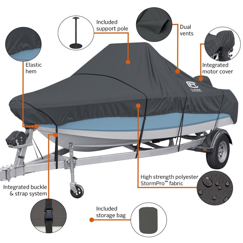 StormPro 240 in. L x 130 in. W (Model B) Center Console Boat Cover