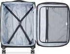 Sky Max 2.0 Softside Expandable Luggage with Spinner Wheels, Green, Checked-Medium, 24 Inch