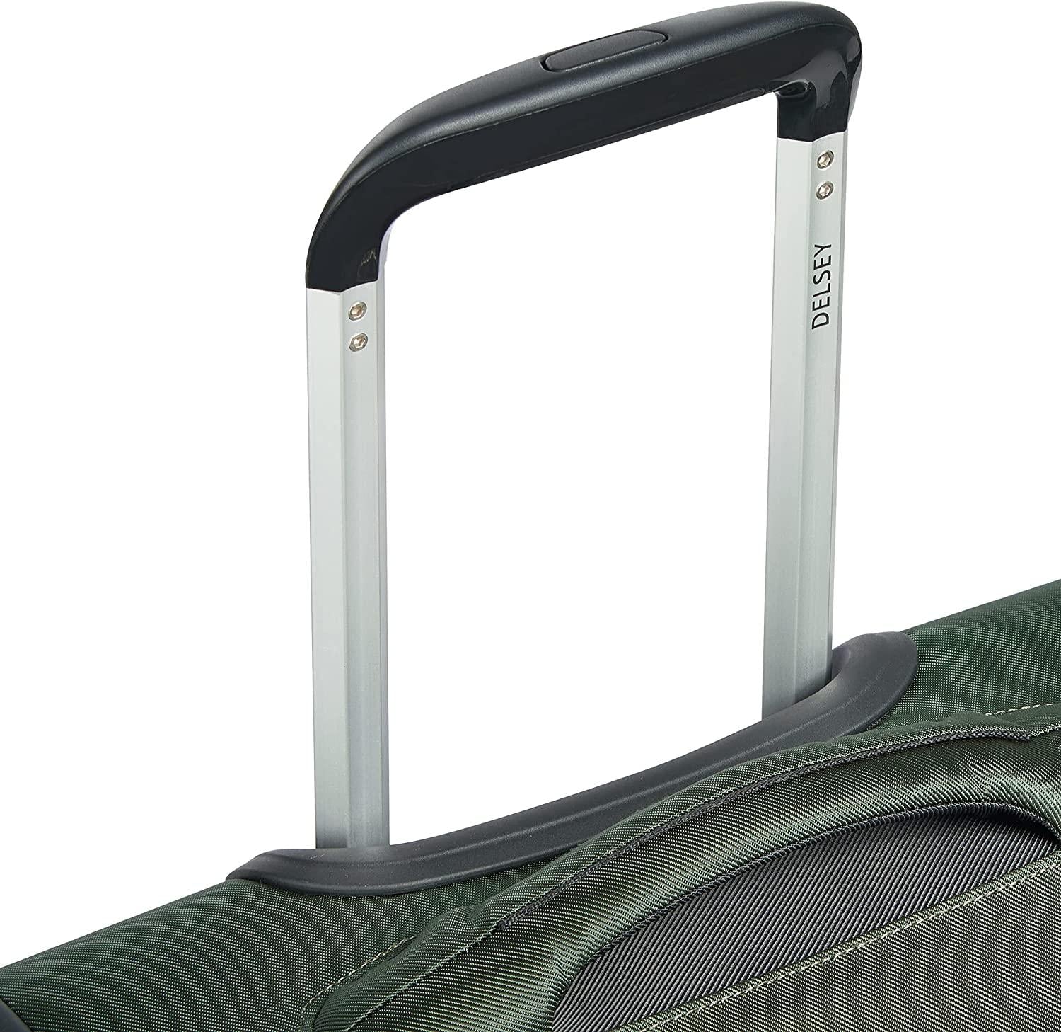 Sky Max 2.0 Softside Expandable Luggage with Spinner Wheels, Green, Checked-Medium, 24 Inch