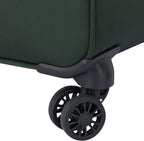Sky Max 2.0 Softside Expandable Luggage with Spinner Wheels, Green, Checked-Medium, 24 Inch