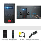 smart mini portable projector wi-fi dlp android tv 4k 1080p for mobile phone