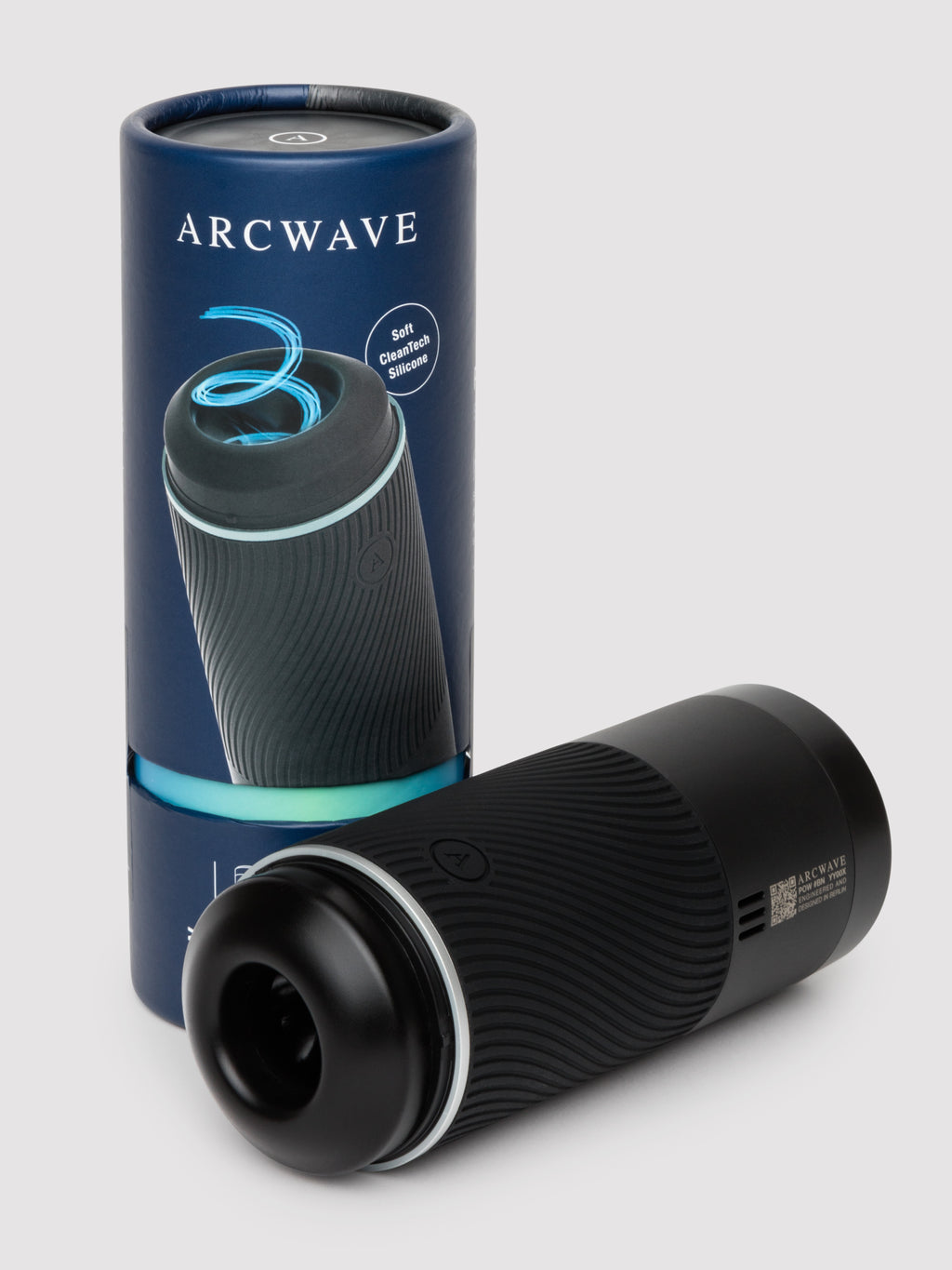 Arcwave Pow Silicone Dual-Entrance Suction Control Male Masturbator, Black | Black