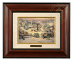 thomas kinkade st. nicholas circle brushwork (burl frame)