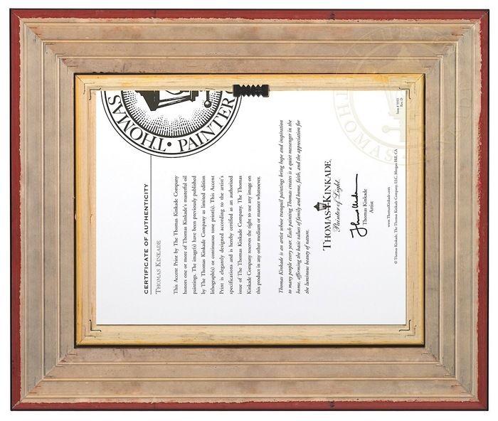 Thomas Kinkade Silent Night Brushwork (Burl Frame)