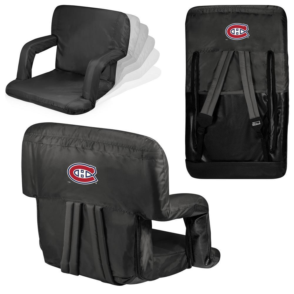 Montreal Canadiens Black Portable Reclining Stadium Seat