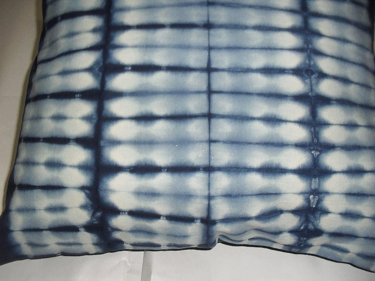 Indigo Colour Block Printing, Decorative Cotton Throw, Shibori Sofa Pillow Cases, Tie Dye Shibori Cushion Covers, Bohemian Pillow Shams Outdoor Cushion Cover 16x16 (50)