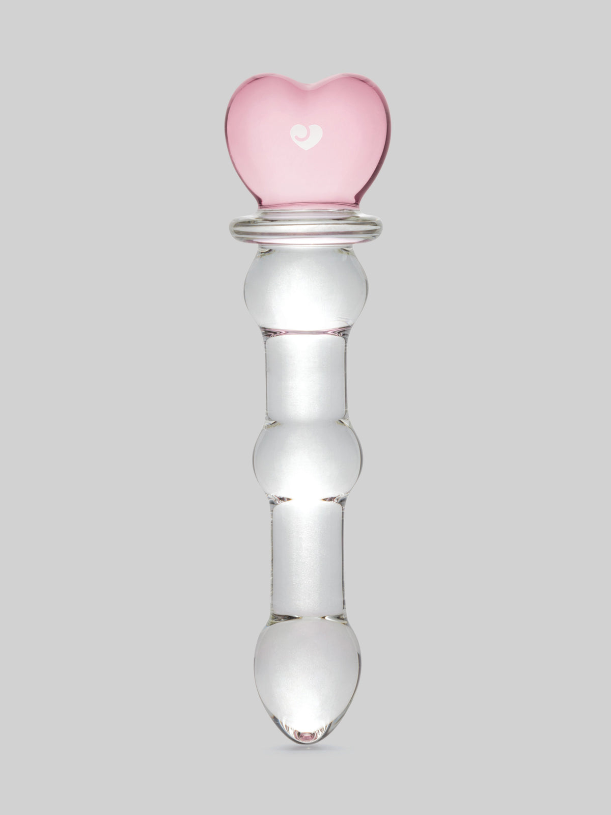 Lovehoney Crystal Heart Wavy Glass Dildo 6 Inch, Clear