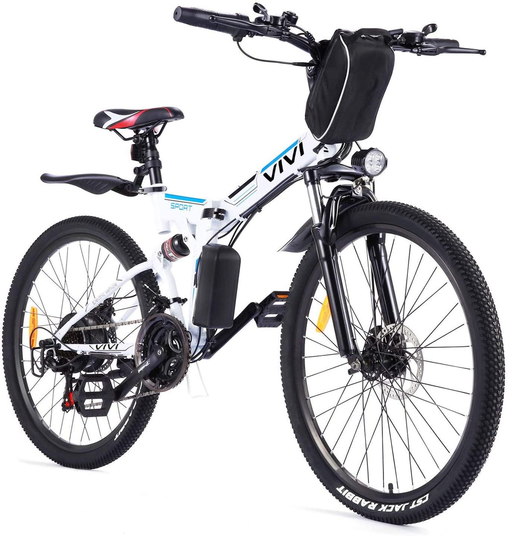 VIVI Folding Electric Bike Electric Mountain Bicycle 26" Lightweight 350W Ebike, Electric Bike for Adults with Removable 8Ah Lithium Battery,Professional 21 Speed