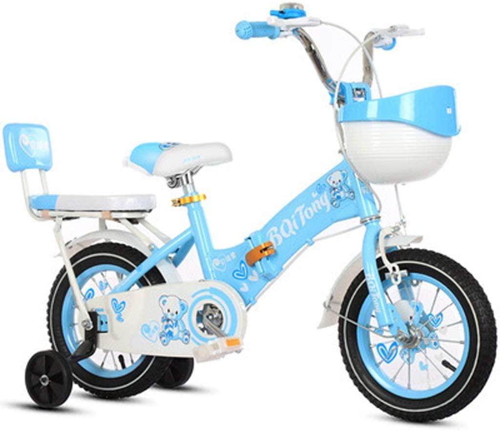 JLFSDB Kids Bike BMX Bike for Kids Boys Girls Bicycle 12”,14”,16”,with Stabilisers,Holder,Freestyle Boy’s Girl’s Kids Children Child Bike Bicycle (Color : Blue, Size : 14)