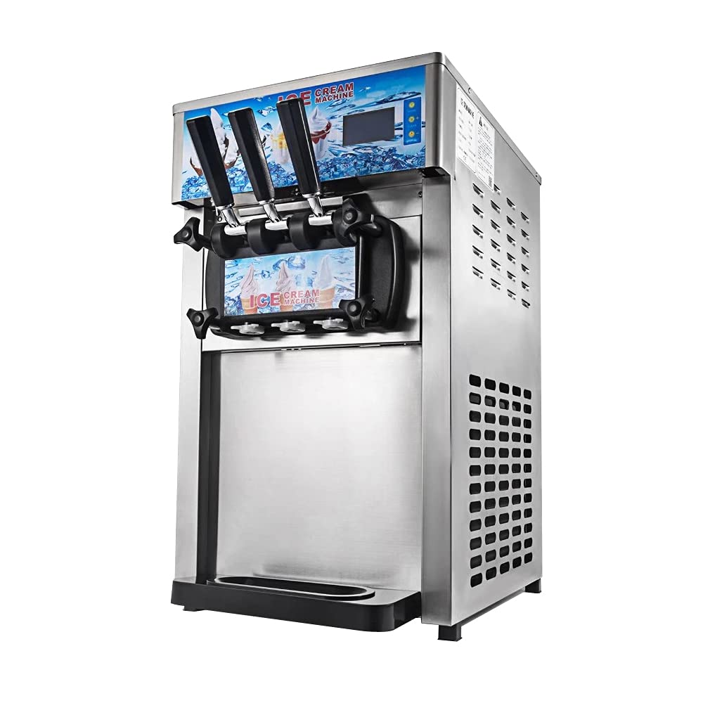 Commercial Soft Serve Ice Cream Machine Electric Soft Ice Cream Maker Benchtop