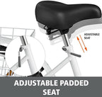 Adult Tricycle 1/7 Speed 3-Wheel for Shopping W/Installation Tools