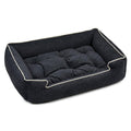 Jax and Bones Standard Printed Plush Velour Sper Bed, Medium, Herringbone Horizon