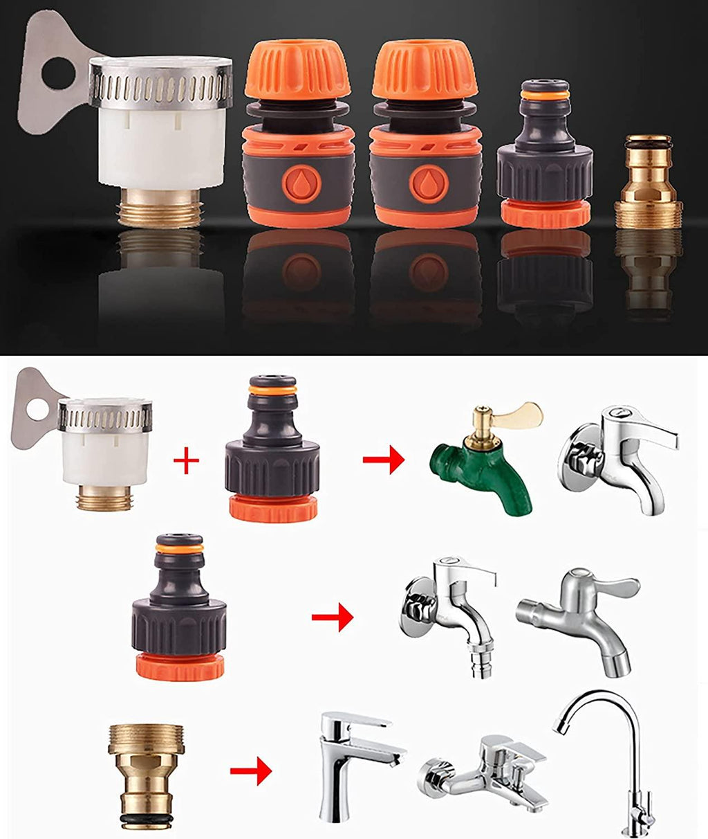 BCGT Garden Hoses Garden Hose Pressure Washer Hoses Lightweight 3-Layers Latex Multifunction Nozzle, 10m/15m/20m/25m/30m/40m/ 50m (Size : 50m)
