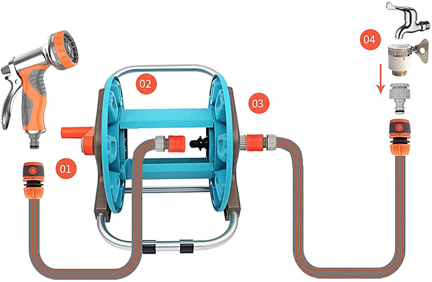BCGT Garden Hoses Garden Hose Pressure Washer Hoses Lightweight 3-Layers Latex Multifunction Nozzle, 10m/15m/20m/25m/30m/40m/ 50m (Size : 50m)