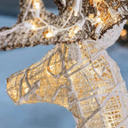 Set Of 3 Warm White LED Deer Family Holiday Yard Decoration