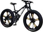 CHICAI High Carbon 26 Inch Adult Mountain Bike Mountain Cross-Country Steel Bike, 21/24/27/30 Speed Bike Full Suspension Mountain Bike Gear Double Disc Brake Mountain Bike (Size : 30-Speed)