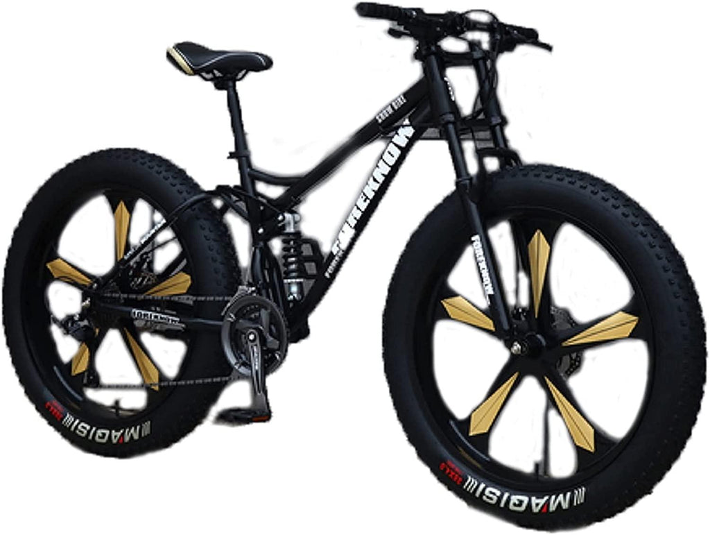 CHICAI High Carbon 26 Inch Adult Mountain Bike Mountain Cross-Country Steel Bike, 21/24/27/30 Speed Bike Full Suspension Mountain Bike Gear Double Disc Brake Mountain Bike (Size : 30-Speed)