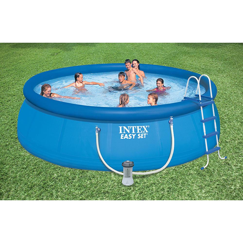 15' x 48" Easy Set Pool (w/ Filter Pump, Ladder, Ground Cloth, Cover, DVD)