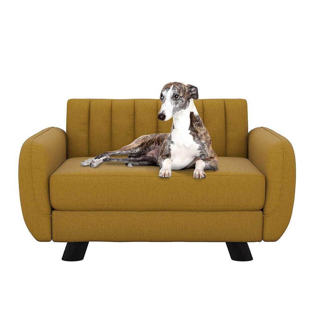 Novogratz 6251319N Brittany, Small/Medium Size Pet Bed,Mustard Yellow Sofas