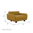 Novogratz 6251319N Brittany, Small/Medium Size Pet Bed,Mustard Yellow Sofas