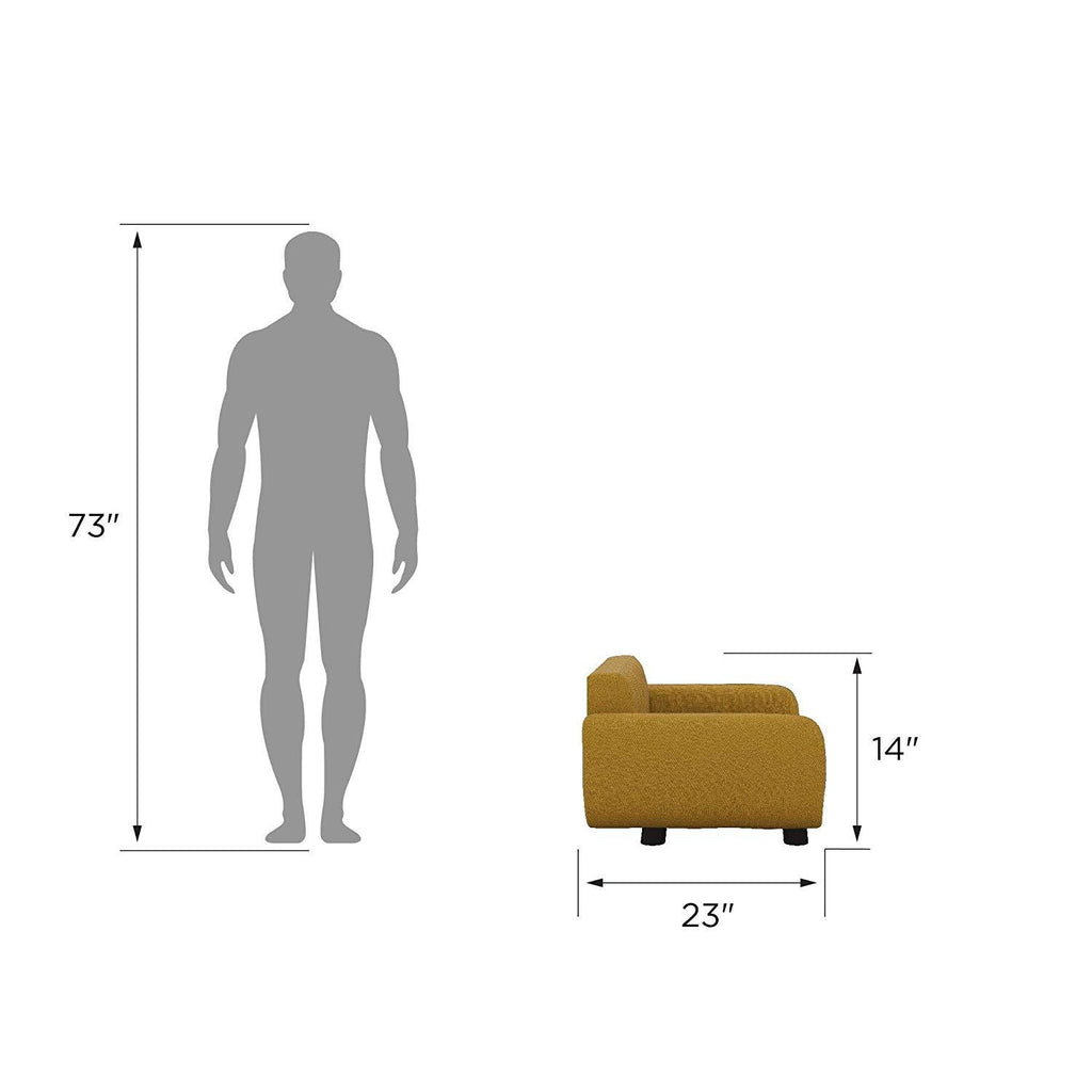 Novogratz 6251319N Brittany, Small/Medium Size Pet Bed,Mustard Yellow Sofas