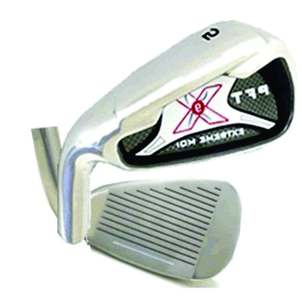 Left Handed PFT X9 Extreme MOI Iron Set Senior Men's Complete 8-Piece Iron Set (4-SW) Senior Flex A Flex Club with Premium Men's Arthritic Golf Grip