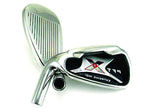 Left Handed PFT X9 Extreme MOI Iron Set +1 inch Over Big &amp; Tall Senior Men's Complete 8-Piece Set (4-SW) Senior Flex A Flex Club (Tall 6'0"+ / +1" Over) with Premium Men's Arthritic Golf Grip