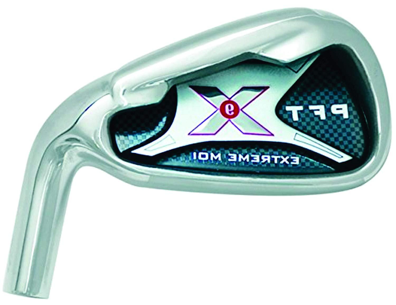 Left Handed PFT X9 Extreme MOI Iron Set Senior Men's Complete 8-Piece Iron Set (4-SW) Senior Flex A Flex Club with Premium Men's Arthritic Golf Grip