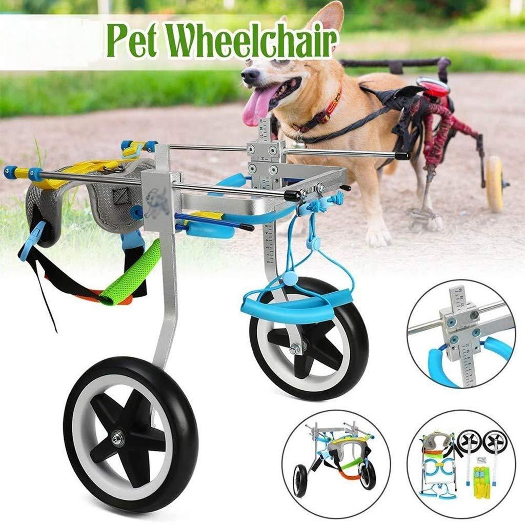 Costrov Pet Hind Limb Wheelchair, Adjustable 4-Wheel Dog Wheel, Disabled Dog Assisted Walk Car, Orthopedic Pet Mobility Assisted Treatment of Dog Arthritis and Hip Dysplasia