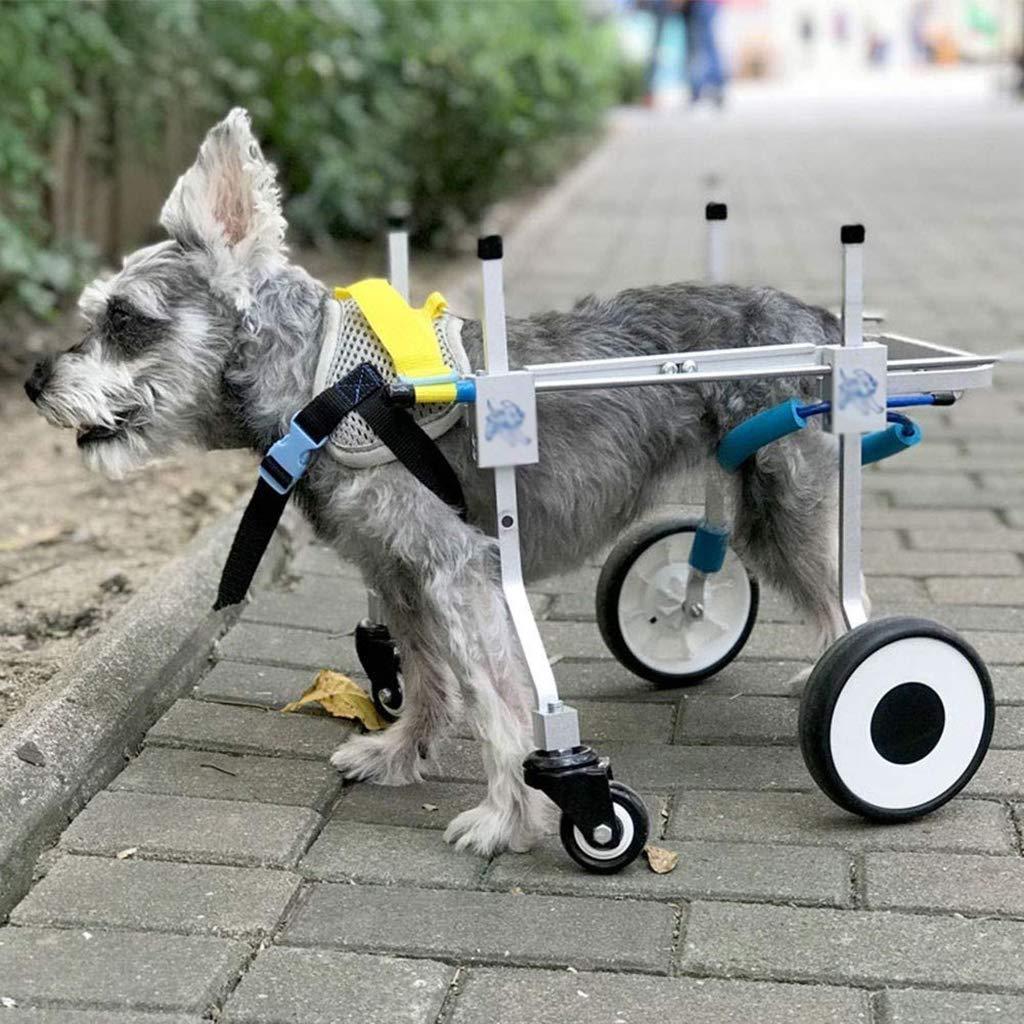 Costrov Pet Hind Limb Wheelchair, Adjustable 4-Wheel Dog Wheel, Disabled Dog Assisted Walk Car, Orthopedic Pet Mobility Assisted Treatment of Dog Arthritis and Hip Dysplasia