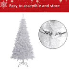 Christmas Tree,7.5 Feet Artificial Christmas Tree, with 1260 Branch Tips, 450  Led Lights and Metal Stand