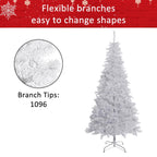 Christmas Tree,7.5 Feet Artificial Christmas Tree, with 1260 Branch Tips, 450  Led Lights and Metal Stand