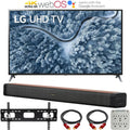lg 70 inch led 4k uhd smart webos tv 2021 with deco home 60w soundbar bundle