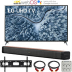 lg 70 inch led 4k uhd smart webos tv 2021 with deco home 60w soundbar bundle