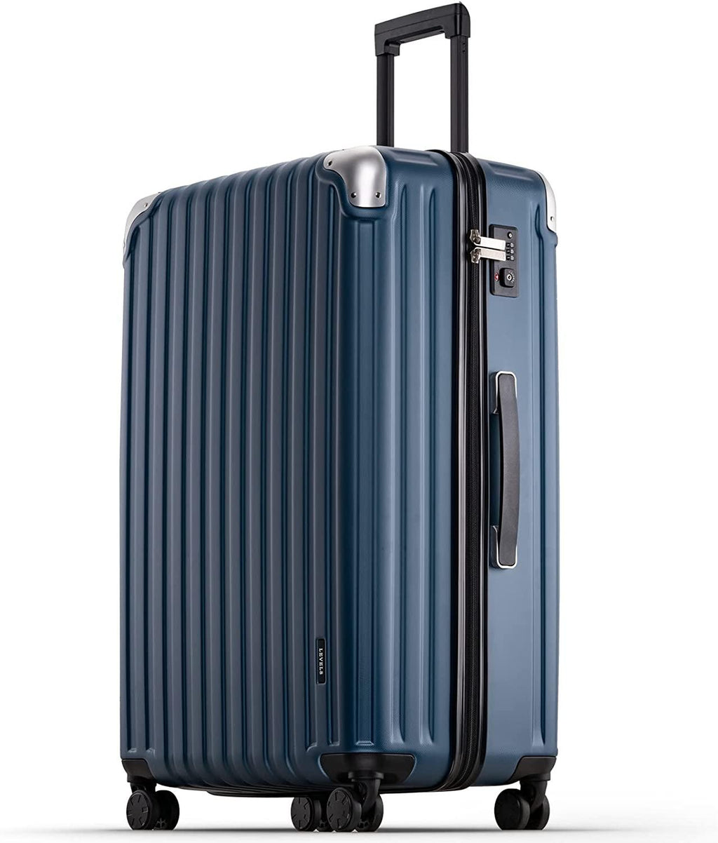 Grace Luggage, 28” Hardside Suitcase, ABS+PC Harshell Spinner Luggage with TSA Lock, Spinner Wheels - Blue, 28 Inch