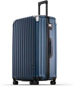 Grace Luggage, 28” Hardside Suitcase, ABS+PC Harshell Spinner Luggage with TSA Lock, Spinner Wheels - Blue, 28 Inch