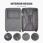 Grace Luggage, 28” Hardside Suitcase, ABS+PC Harshell Spinner Luggage with TSA Lock, Spinner Wheels - Blue, 28 Inch