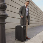 Grace Luggage, 28” Hardside Suitcase, ABS+PC Harshell Spinner Luggage with TSA Lock, Spinner Wheels - Blue, 28 Inch