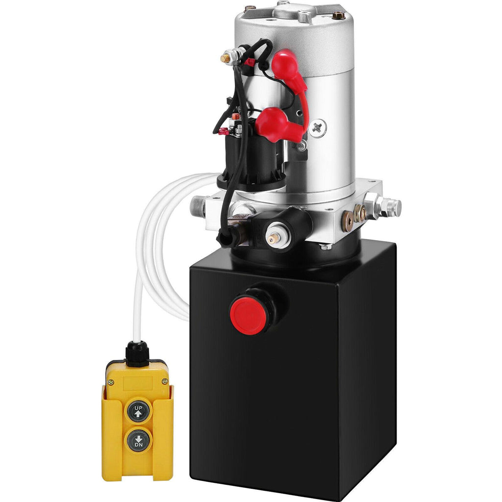 Single Acting Hydraulic Pump 12v Dump Trailer - 4 Quart Metal Reservoir