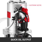 Single Acting Hydraulic Pump 12v Dump Trailer - 4 Quart Metal Reservoir
