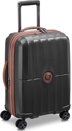 St. Tropez Hardside Expandable Luggage with Spinner Wheels, Black, Checked-Large 28 Inch
