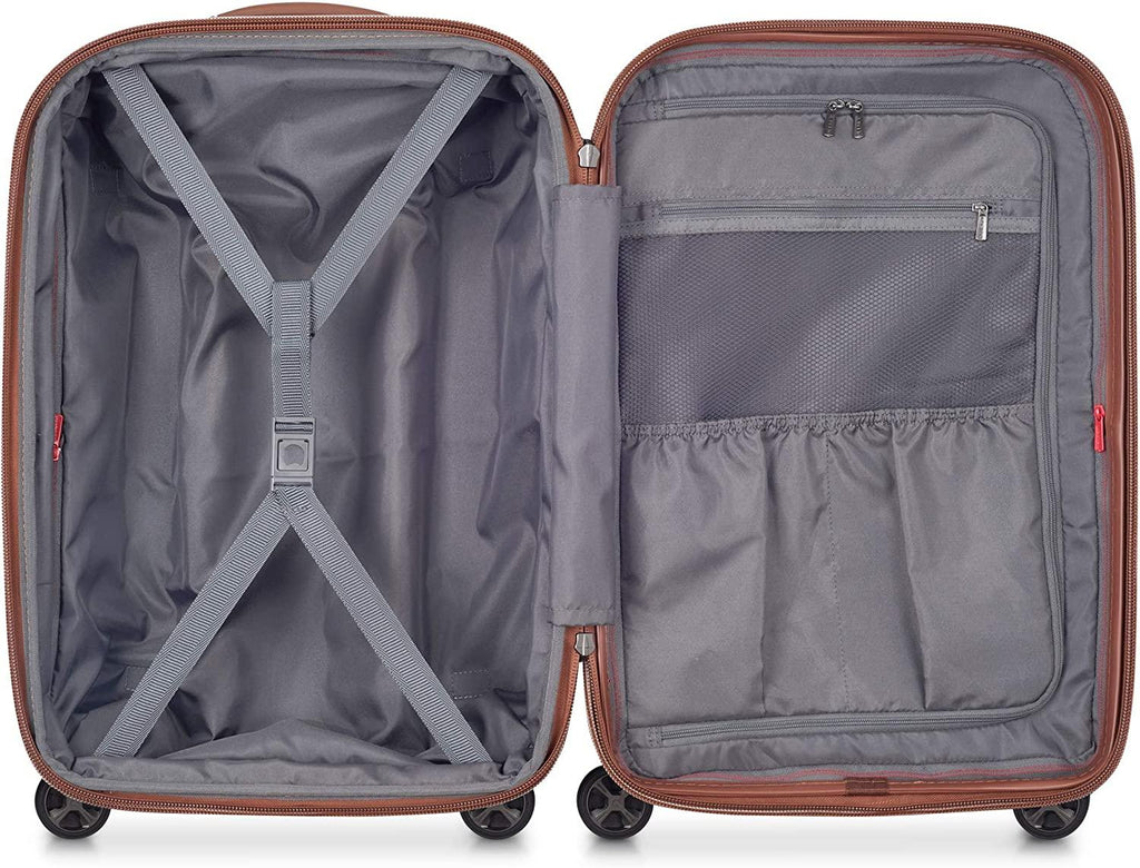 St. Tropez Hardside Expandable Luggage with Spinner Wheels, Black, Checked-Large 28 Inch