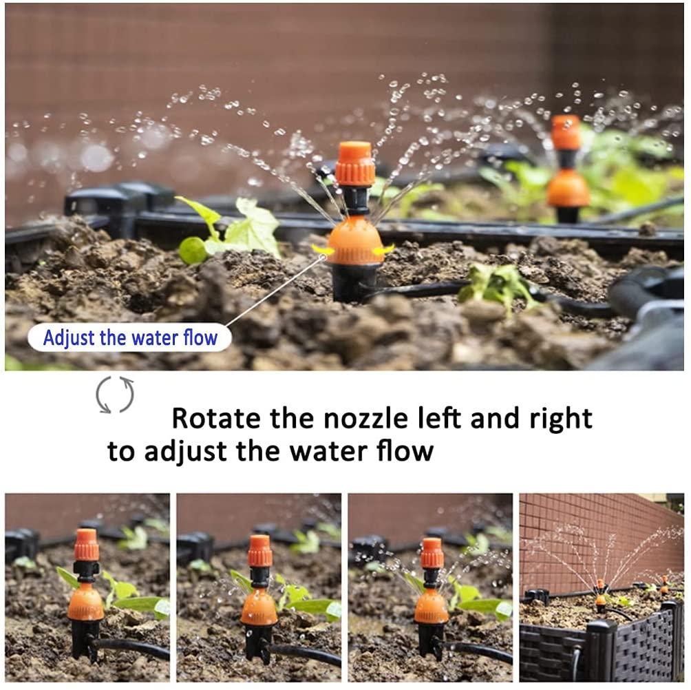 BBGS Automatic Micro Irrigation System, Distribution Watering Atomizing Nozzle Mister Dripper Kit for Garden, Patio, Lawn, Greenhouse, Plants