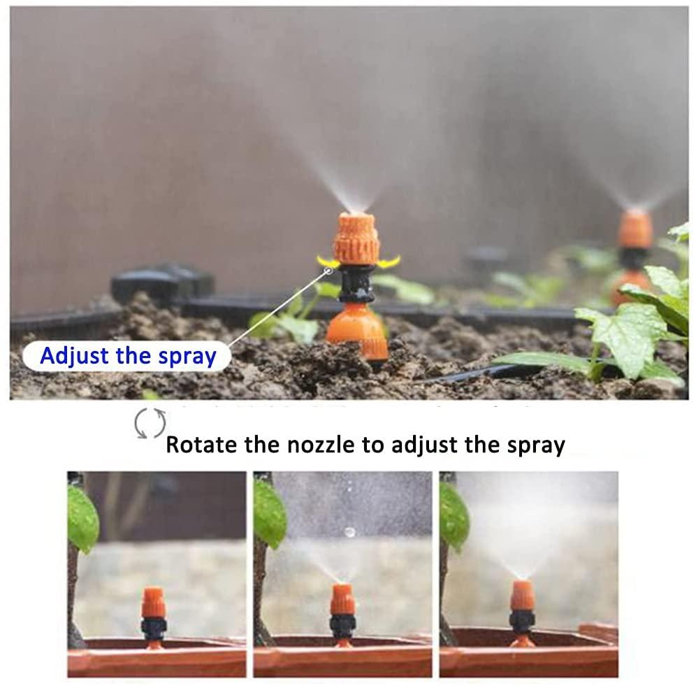 BBGS Automatic Micro Irrigation System, Distribution Watering Atomizing Nozzle Mister Dripper Kit for Garden, Patio, Lawn, Greenhouse, Plants