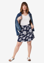 pull-on paperbag waist skort