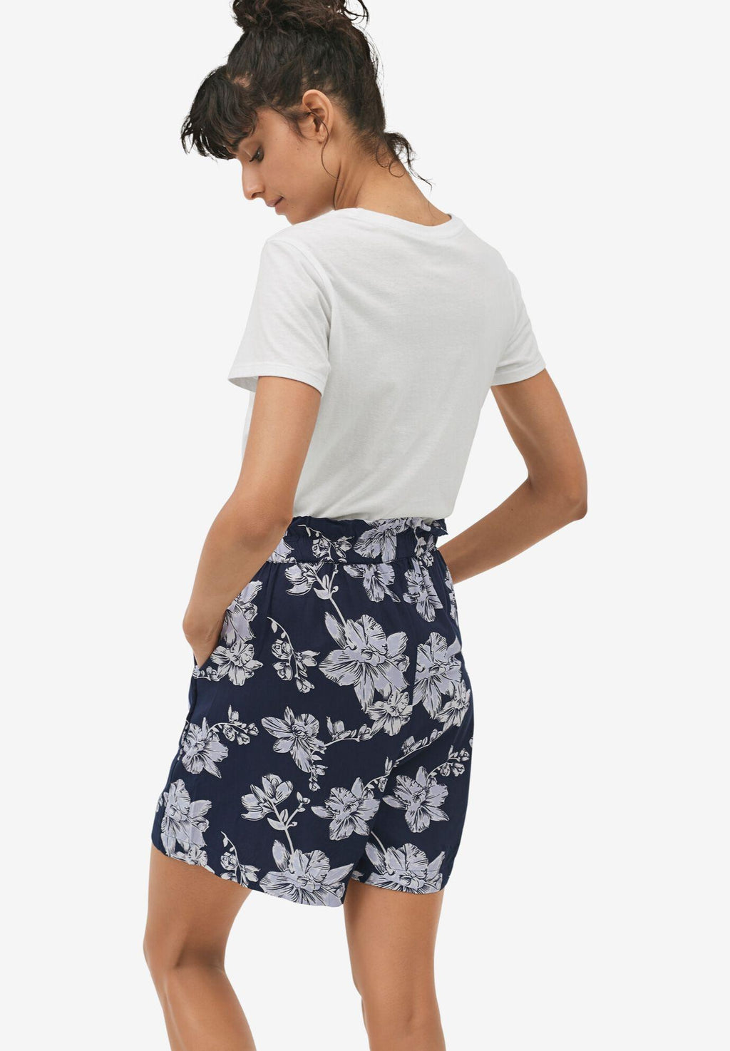 pull-on paperbag waist skort