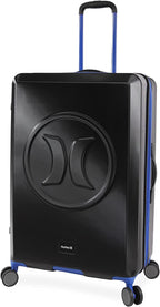 Wave Hardside Spinner Luggage, Black/Blue, Check in