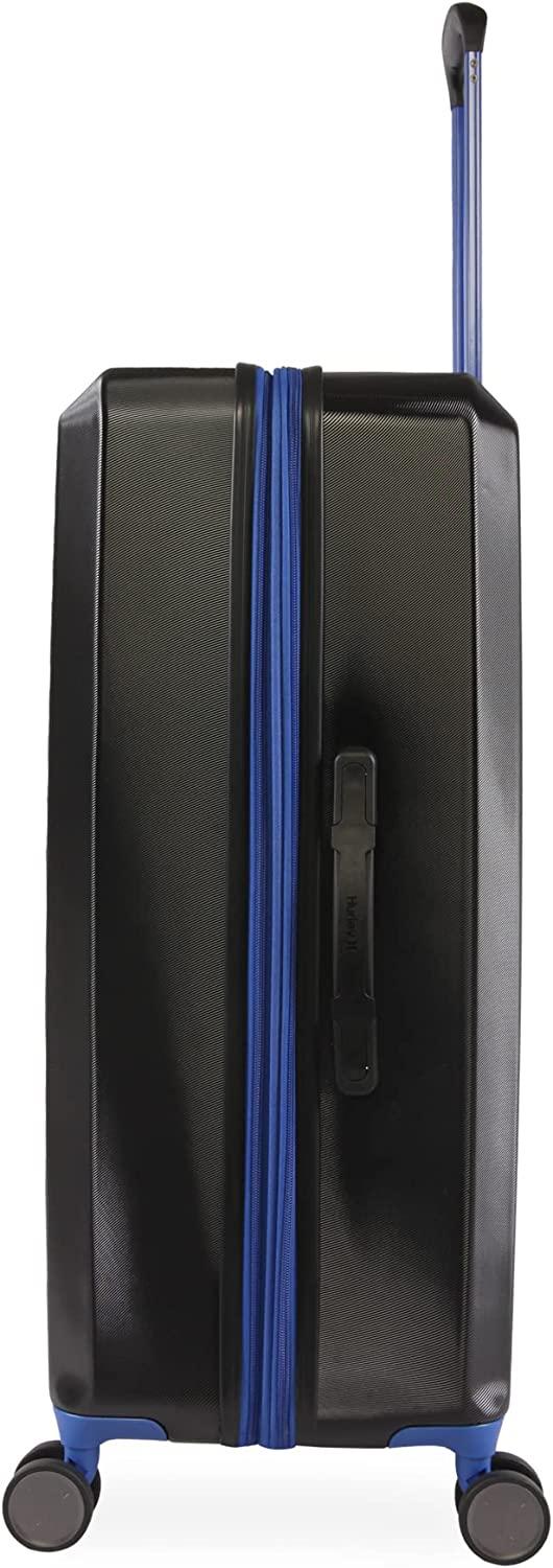 Wave Hardside Spinner Luggage, Black/Blue, Check in